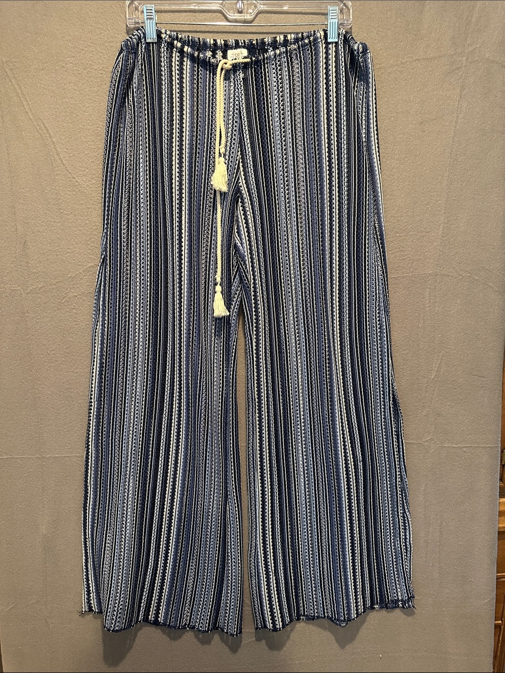 BECCA Navy and White Striped Swim Coverup Pants